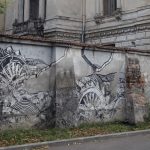 Wallart sur ruine à Bucarest
